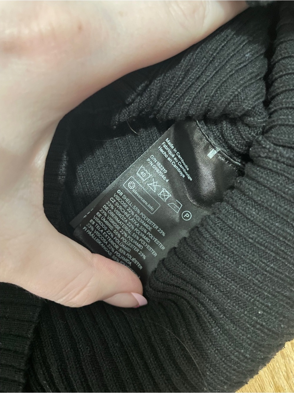 Black Ribbed Long Sleeve - Picture 4 of 4